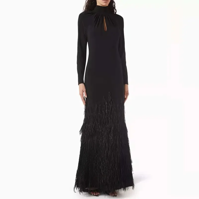 Платье Роскошное вечернее платье на день рождения длиной до щиколотки с длинными