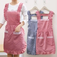 fashion double layer waterproof and oil proof apron kitchen cooking apron lovely princess blouse household female