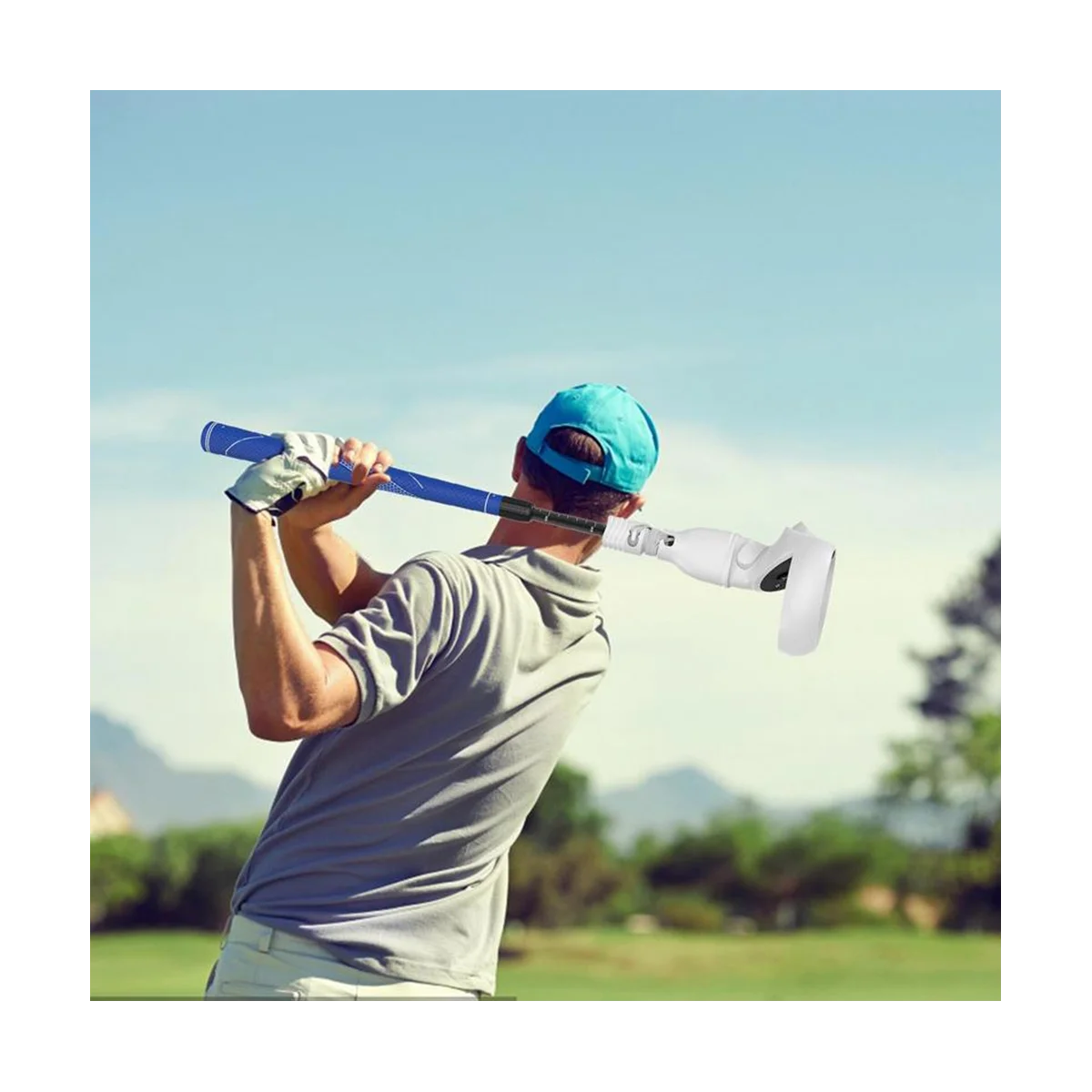 

VR Golf Club Adapter VR Game Controller Attachment Retractable Grips Stick Handle for