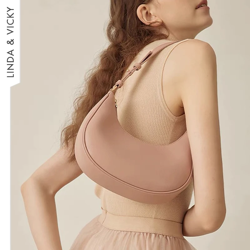 

Женская сумка из 2022 натуральной кожи, с полумесяцем