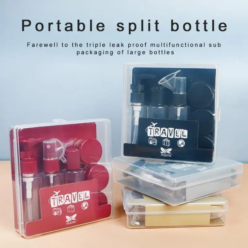 

8 шт./компл. мини-бутылочка для косметики, крема для лица, пластиковые бутылочки с контейнером для косметики, дорожный набор