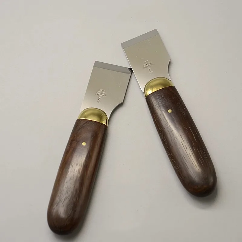 Нож для резки кожи YORKSHINE M390/440C ручка из стали и дерева инструмент ручной работы в