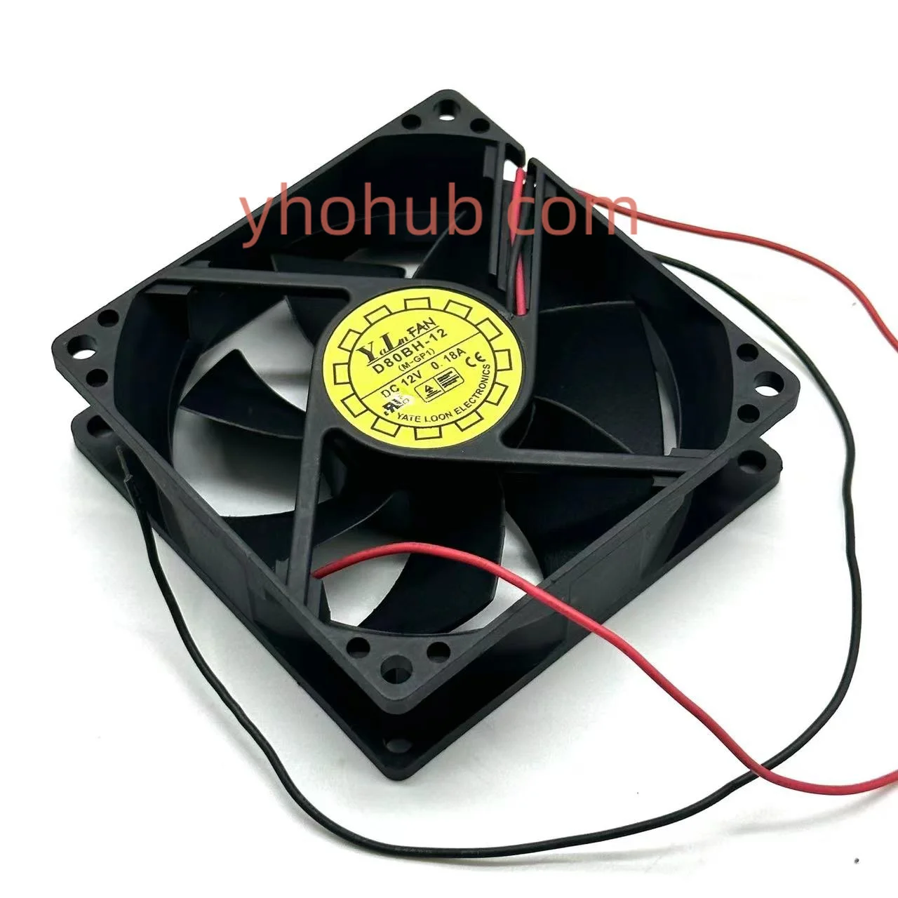 YATE LOON D80BH-12 DC 12V 0.18A 2-проводной 80x80x25 мм вентилятор охлаждения сервера
