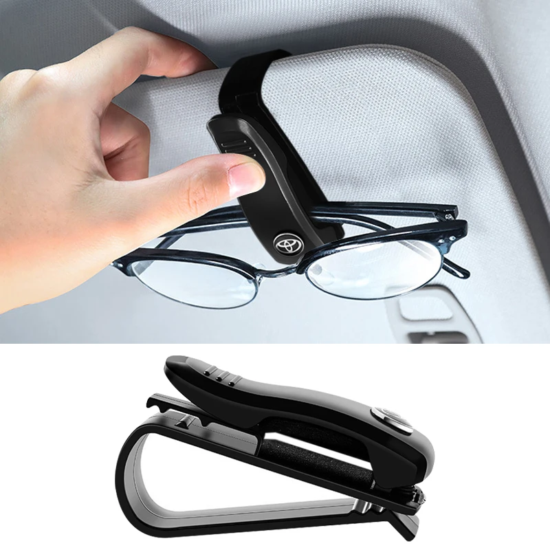 

Car Sunglasses Ticket Clip ABS Visor Glasses Clip For Toyota Corolla Yaris Aygo GT86 Prius RAV4 Camry Hilux Auris Avensis Avalon