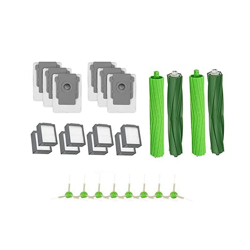 

For Irobot Roomba I7 E5 E6 I3 Vacuum Cleaner Accessories Kit Brush Filter Dust Bag Kitchen 24Pcs