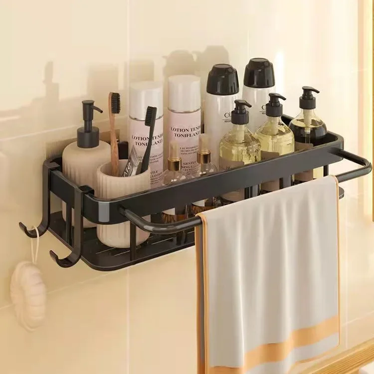 

Mounted Tool Shelf Storage Cup Type Restroom Bathroom Sink Rack Wall Cubicle Mounted Wall Bathroom No-punch Suction Storage