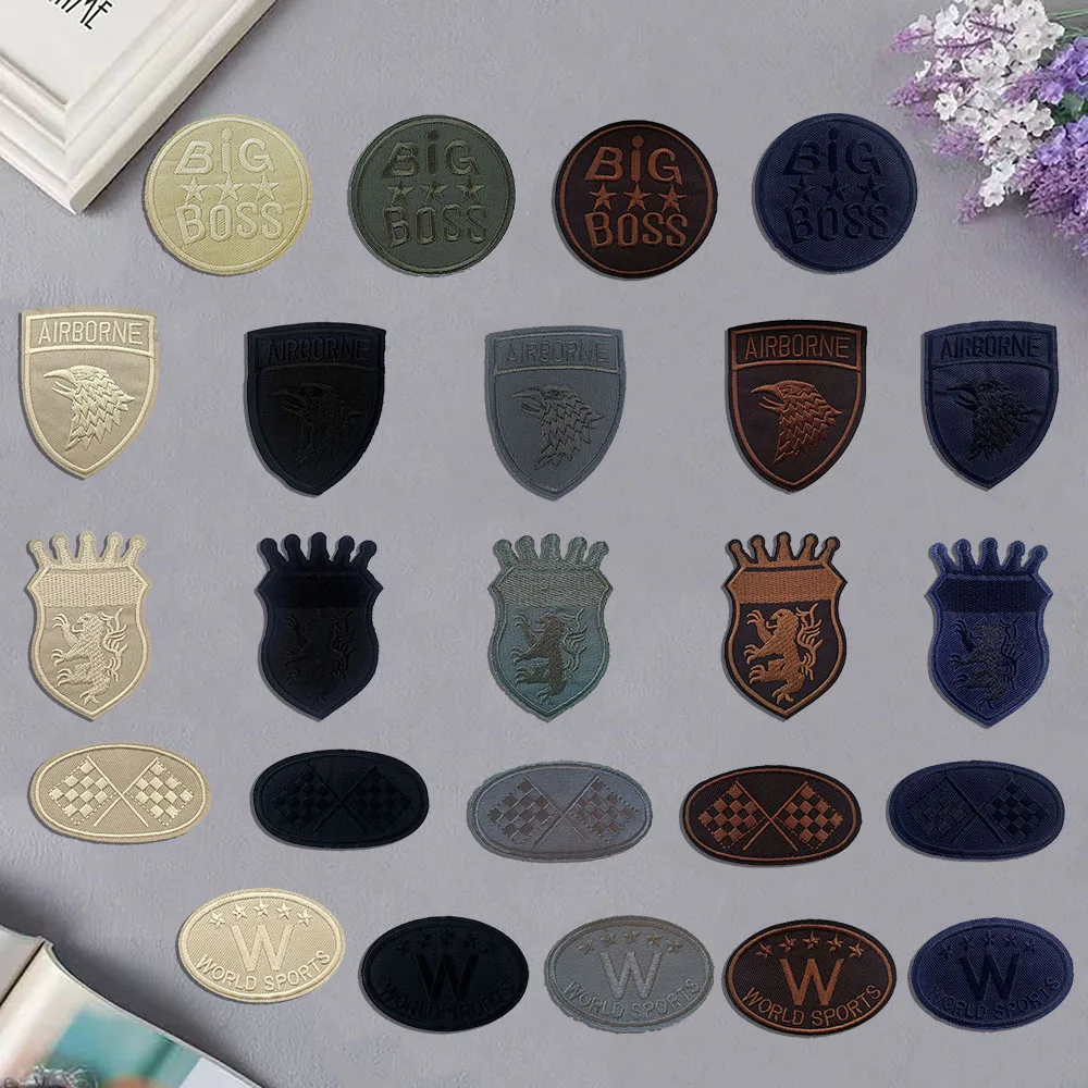 

Wholesale sales 100 pieces hot melt adhesive ironing embroidery badge patch can be sewn decorated with clothing patches