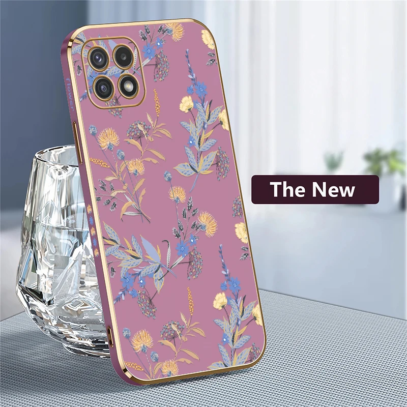 Фото A42 A52 4G 5G Роскошный чехол с цветочным принтом для Samsung Galaxy A22 A32 A52S A72 A7 2018, противоударный силиконовый мягкий чехол №4