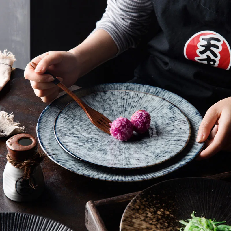 

FANCITY Creative Japanese-style retro ceramic large discs, specialty restaurants, western food steak plates, pasta hou