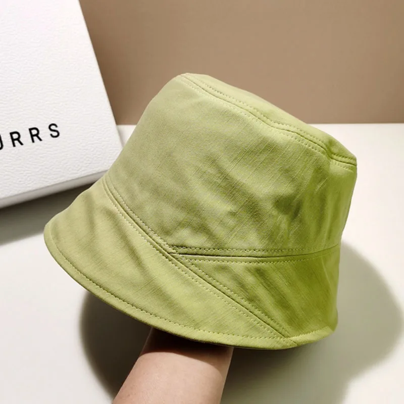 

Spring Summer Solid Cloth Bucket Hats For Women Sun Protection Bob Ricard Homme Foldable Basin Hat