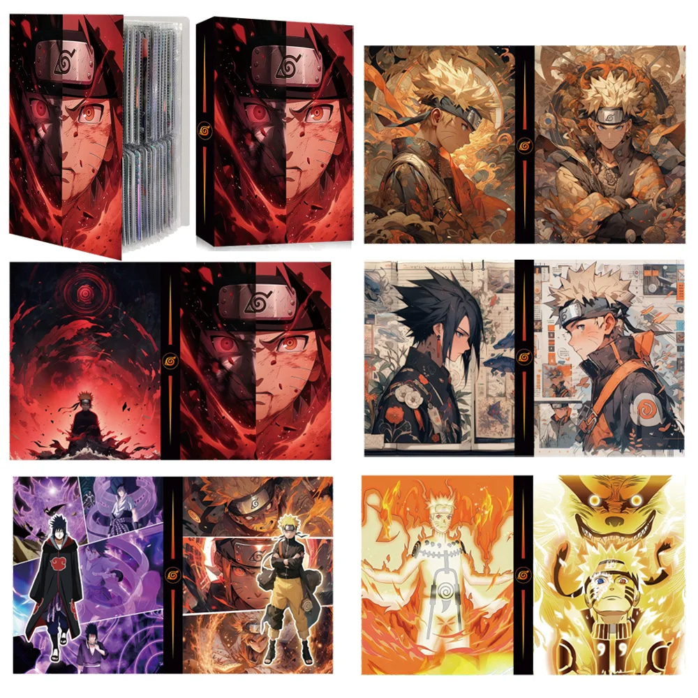 Фото Новый альбом для карточек NARUTO на 4 ячейки, 30 страниц, 240 карточек. Креативный модельный биндер-держатель для коллекции карточек. Подарок. №1