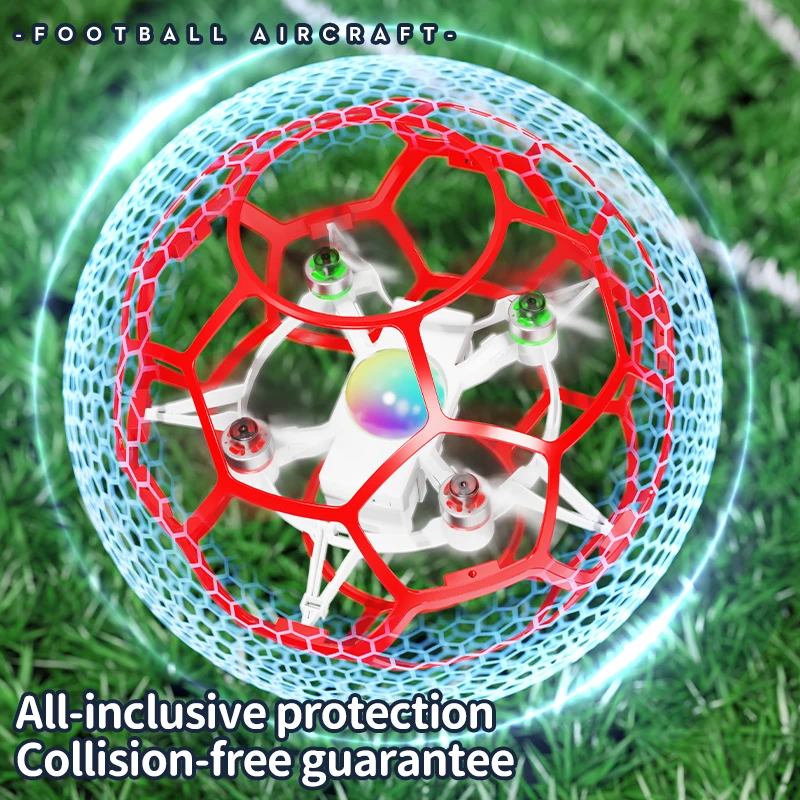 Фото Мини-дрон L6 RC для гонок, футбольный дрон с 3D-защитой, бесщеточный, с дистанционным управлением 2.4G, квадрокоптер для детей №5