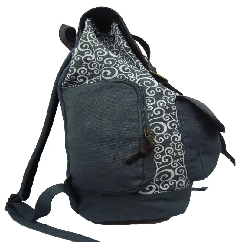 K-Cliffs Canvas Fashion Backpack for Students in Grey, Unisex