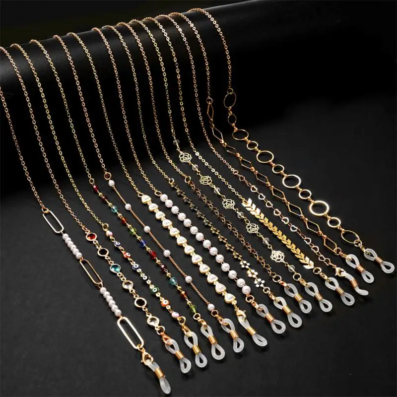 

OE New Fashion Mask Chain Pearl Flower Star Glasses Hanging Rope Anti-lost Eyewear Mask Lanyard Women Sunglasses Glasses Chain