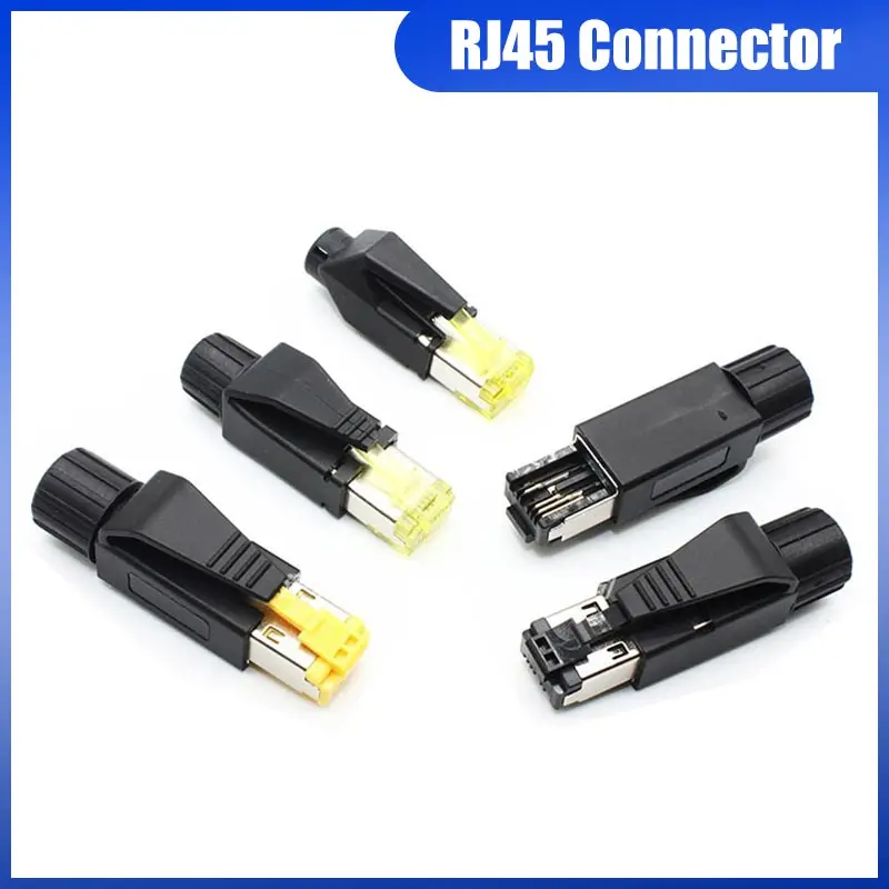 Фото Сетевой кабельный разъем для промышленных сетей RJ45 Ethernet, 22AWG~8-контактный, 4-контактный 26AWG, Profinet/Ethercat, промышленный тип №2