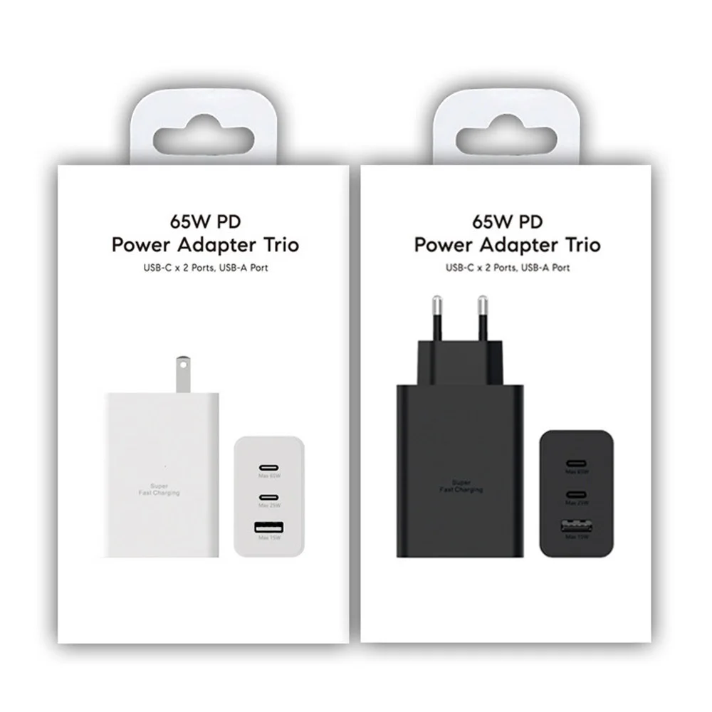 

10Pcs Universal 65W Super Fast Quick Charging EU US PD USB C Wall Charger Adapters For Samsung Galaxy S10 S20 S22 S23 Utral htc