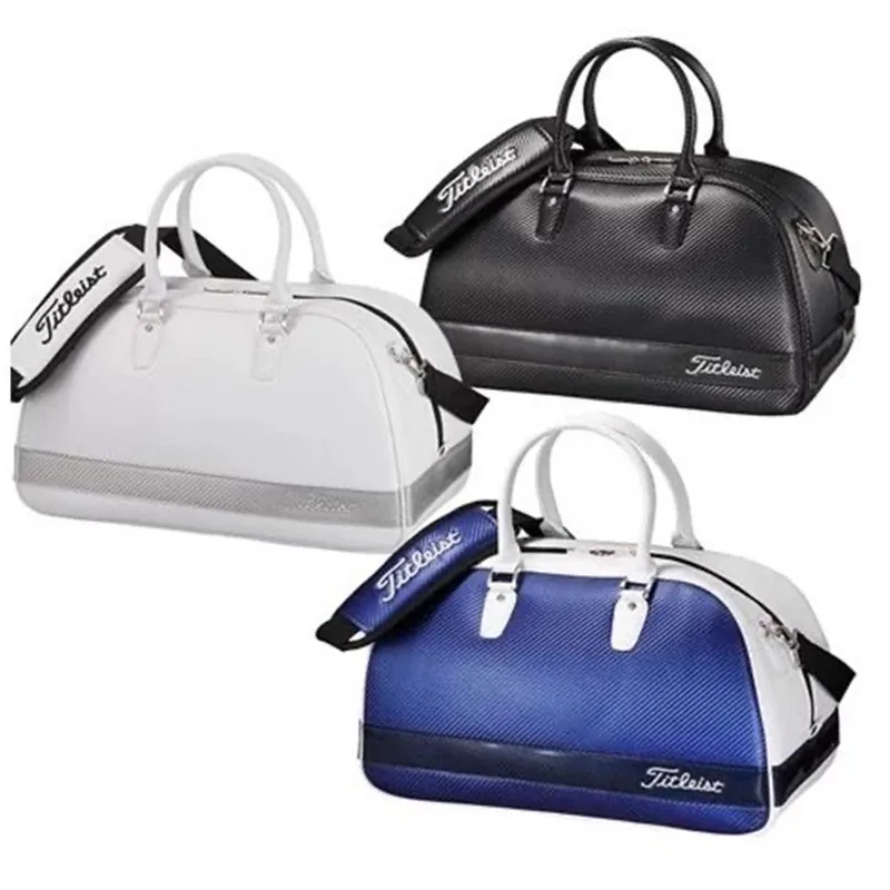 Golf Bag 2022 Men Handbag PU Waterproof Clothing Bag Large Capacity Independent Shoe Area Sports Bags Boston Bag 49*34*30.5CM