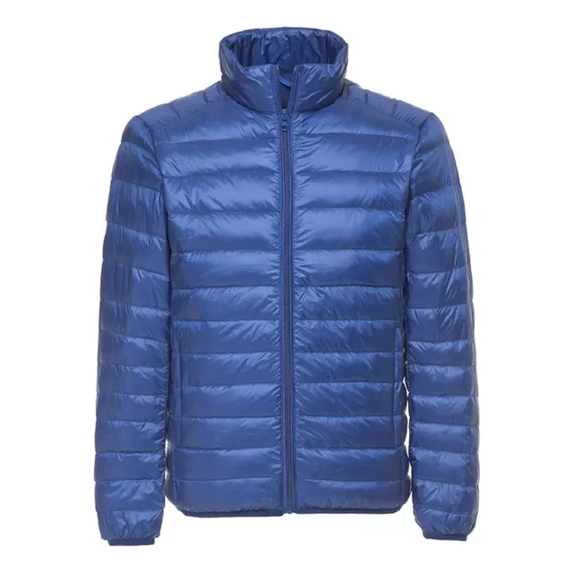 

2022New Wang Men's Duck Down Jacket 2019 New Autumn Winter Men Fashion Casual Light Collar Coat Brand Clothes Black Red Navy