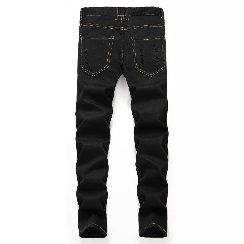 Men Jeans European and American Street Personality Embroidery Wings Hole Multicolor Jeans Hip Hop Streetwear Ins Hot Sale Denim