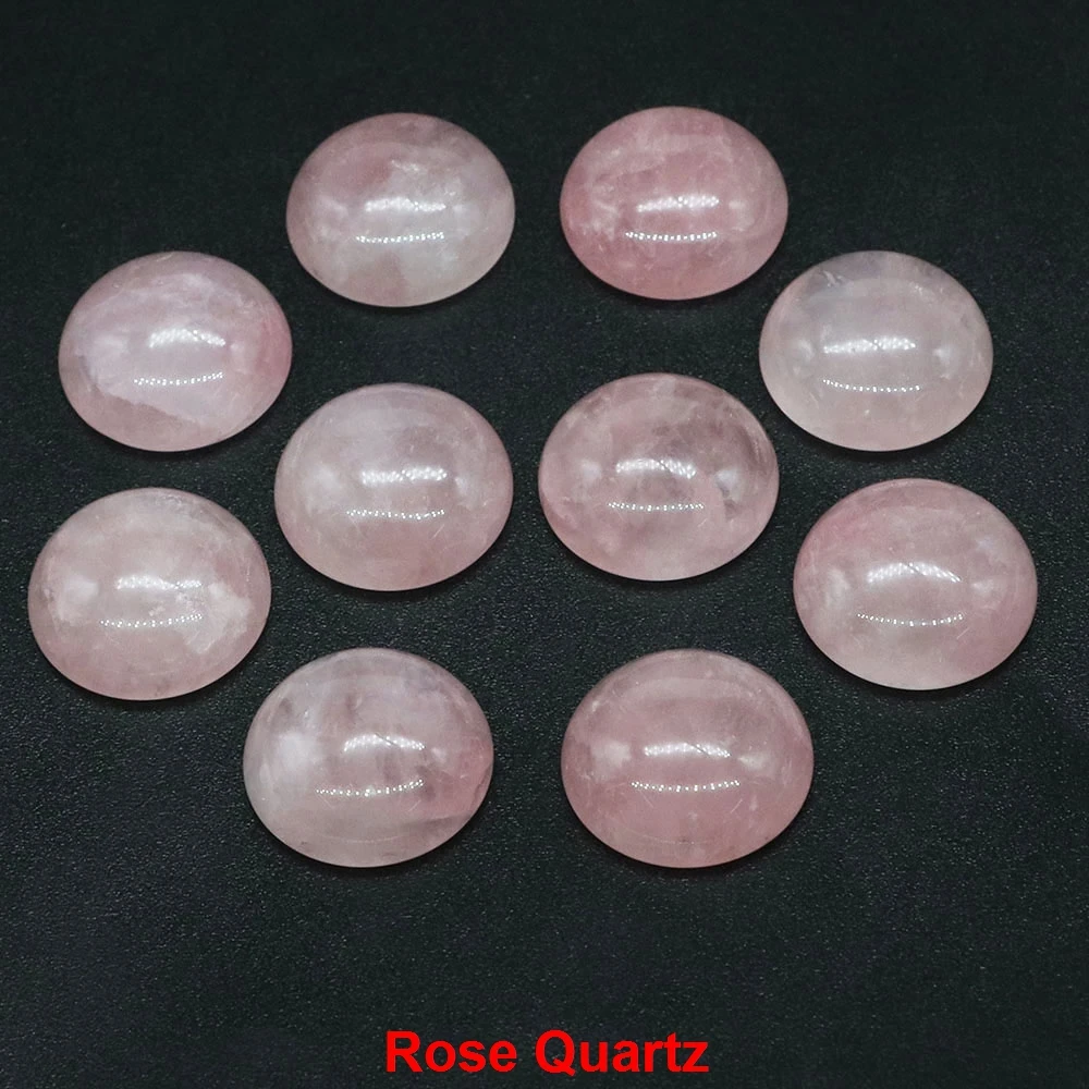 

Натуральные хрустальные камни кабошон 6-20 мм, 5 шт.