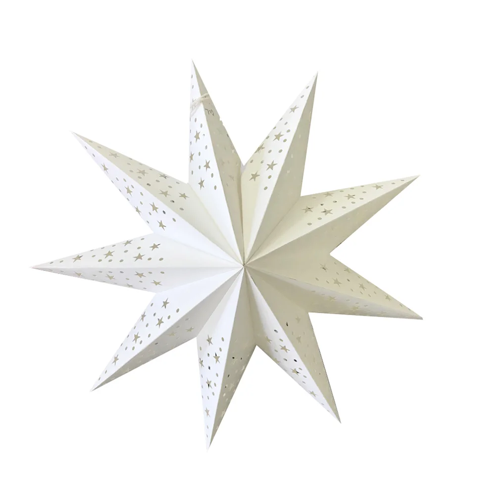 

Star Paper Lantern Lanterns Lamp Hanging Lampshade Shade Light Cover Stars Christmasshaped Hollow Out Pointed Folding Party