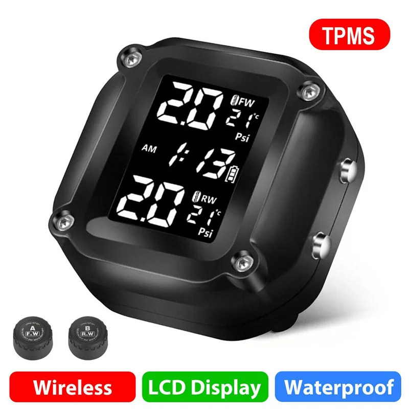 

Motorcycle Tire Pressure Sensors Motor TMPS Tire Pressure Monitoring System 2 Wheel Tyre External Sensor for Motorbike