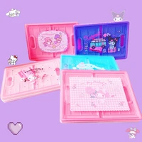 sanrioed folding storage box kawaii anime kuromi my melody hello kitty kids toys save cover high capacity cute home supplies