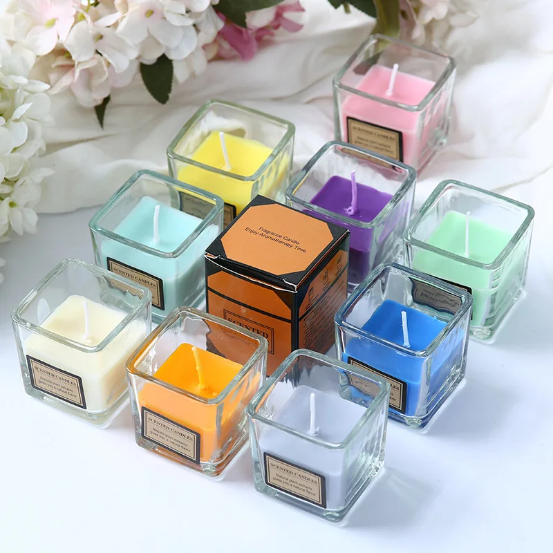 

Valentine's Day Scented Candles Smokeless Soybean Wax Aromatherapy Glass Wax Wedding Party Candles Birthday Candle Jars m