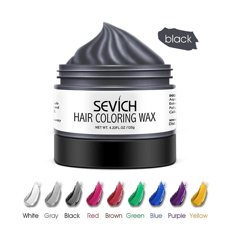 Sevich 120g Temporary Hair Color Wax for Men Hair Dye Gel One-time Styling Paste Diy Silver Gray Hair Color Hair Waxes