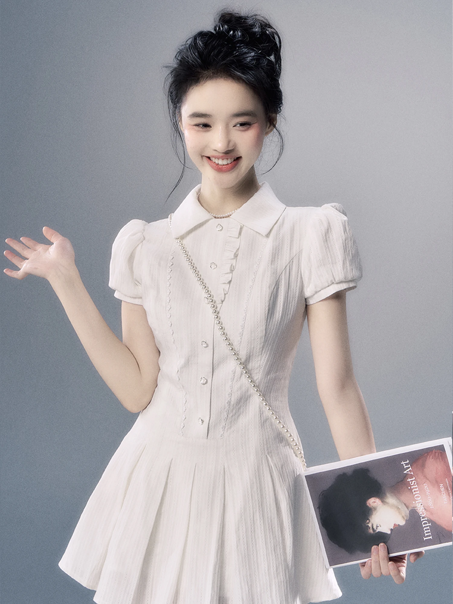 Женское ТРАПЕЦИЕВИДНОЕ платье-рубашка элегантное приталенное платье с коротким