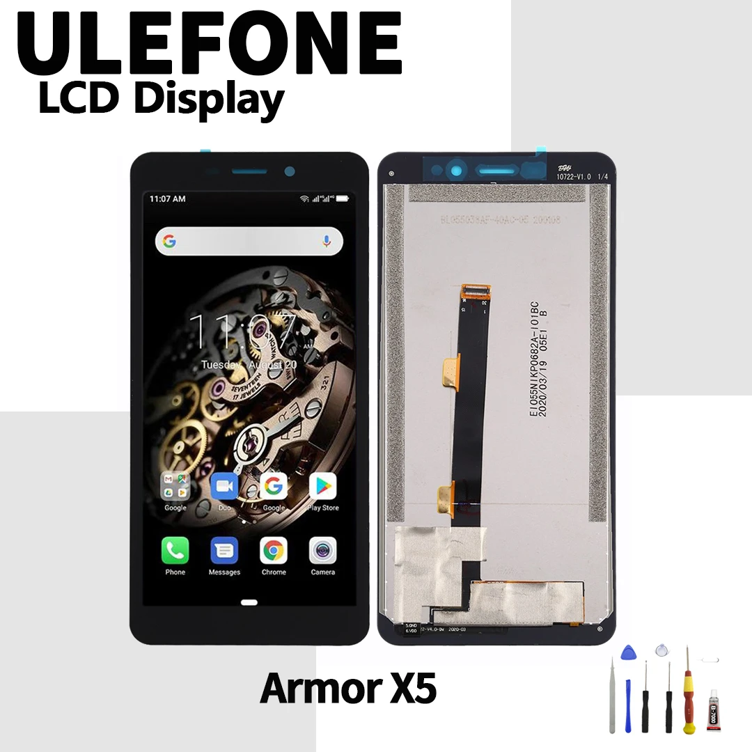 original For Ulefone Armor X5 Lcd display Touch Screen Digitizer Assembly For Ulefone Armor X5 Lcd screen with tools