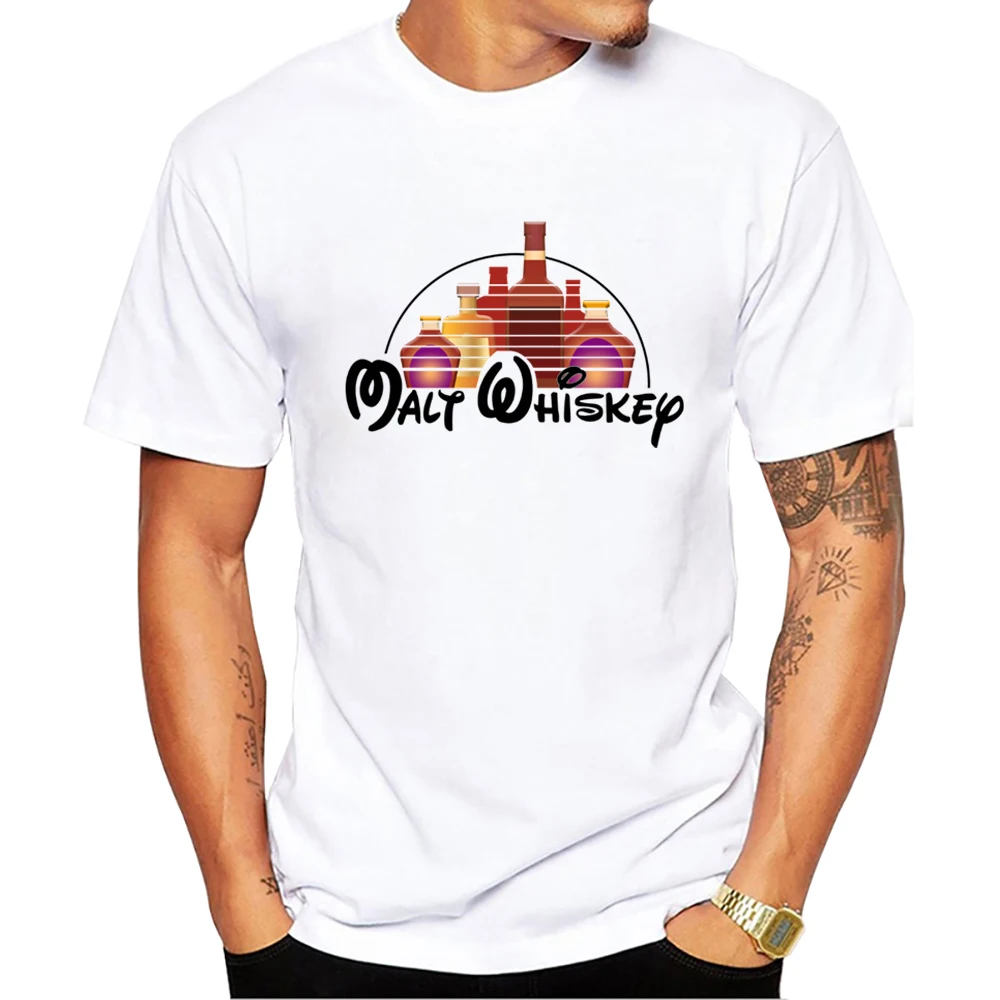 Teehub Sommer Malt Whisky Männer T-Shirt geometrische Wein gedruckt T-Shirts Kurzarm T-Shirts Harajuku T-Shirt – Detail 4