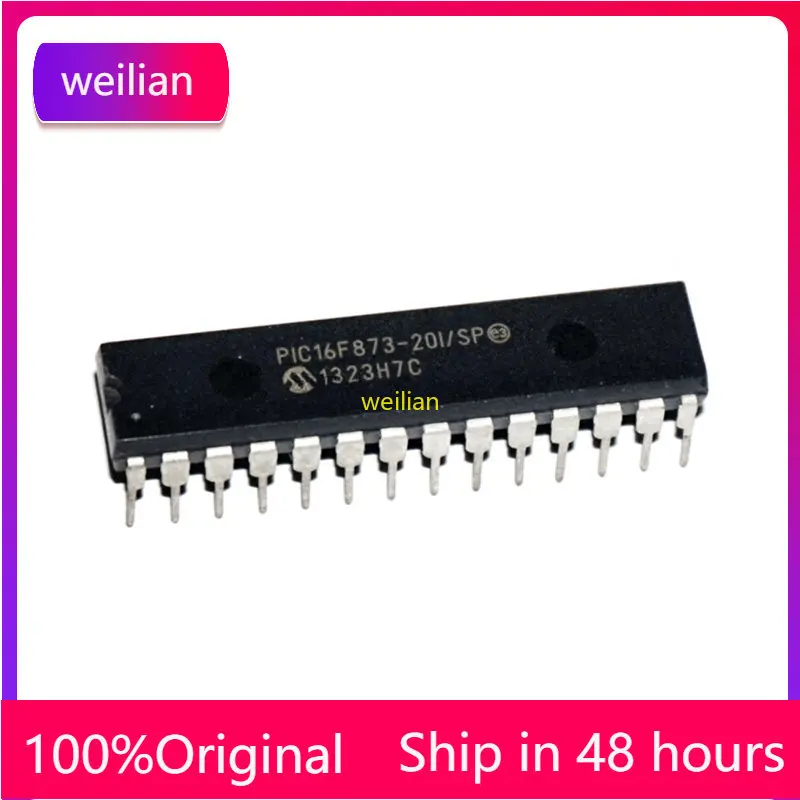 

1-100 Pieces PIC16F873-20I/SP DIP-28 PIC16F873 Microcontroller Chip IC Integrated Circuit Original Brand New Free Shipping