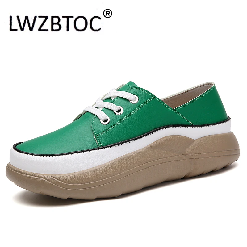 

Женские туфли из натуральной кожи на плоской подошве, 4 см