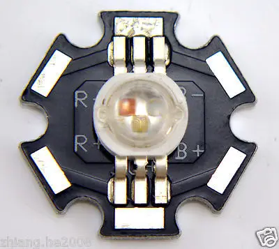 Лучшее качество, бесплатная доставка, 10 шт., 3 Вт RGB светодиодный ная 3-чиповая 6-контактная цветная лампа