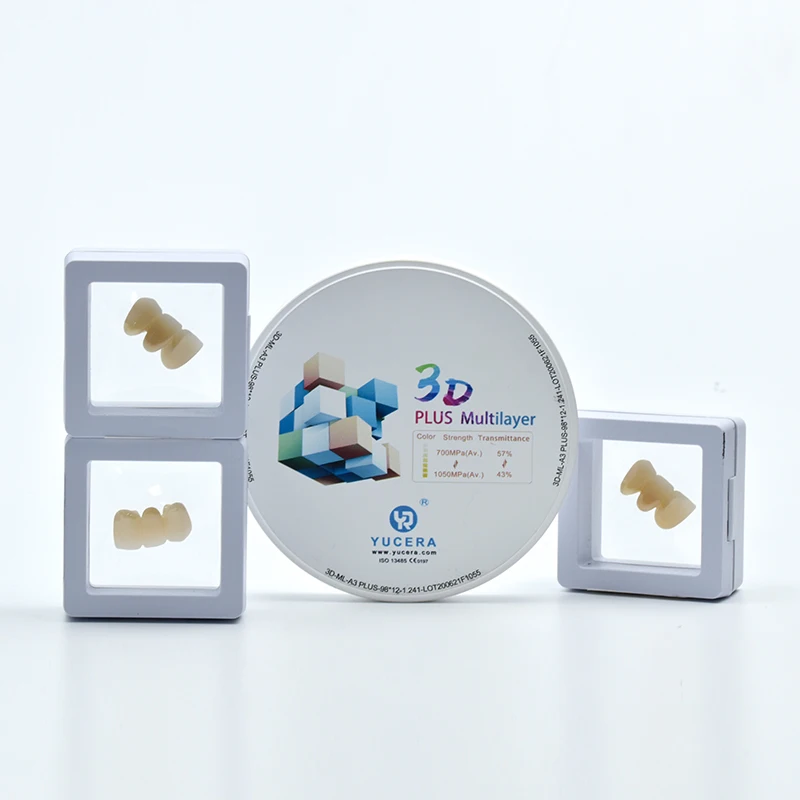 Proveedor De Bloques De Zirconia Yucera 3D Plus Coronas  Para Sistema CAD/CAM/Zirconia Dental Para Laboratorio