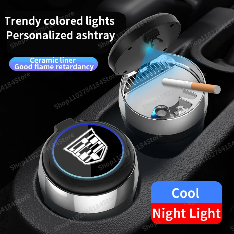 

Car ashtray deodorant smoke-free case LED light portable interior accessories for Cadillac CT5 CT4 CT6 XT5 XT6 XT4 ATS XTS CTS