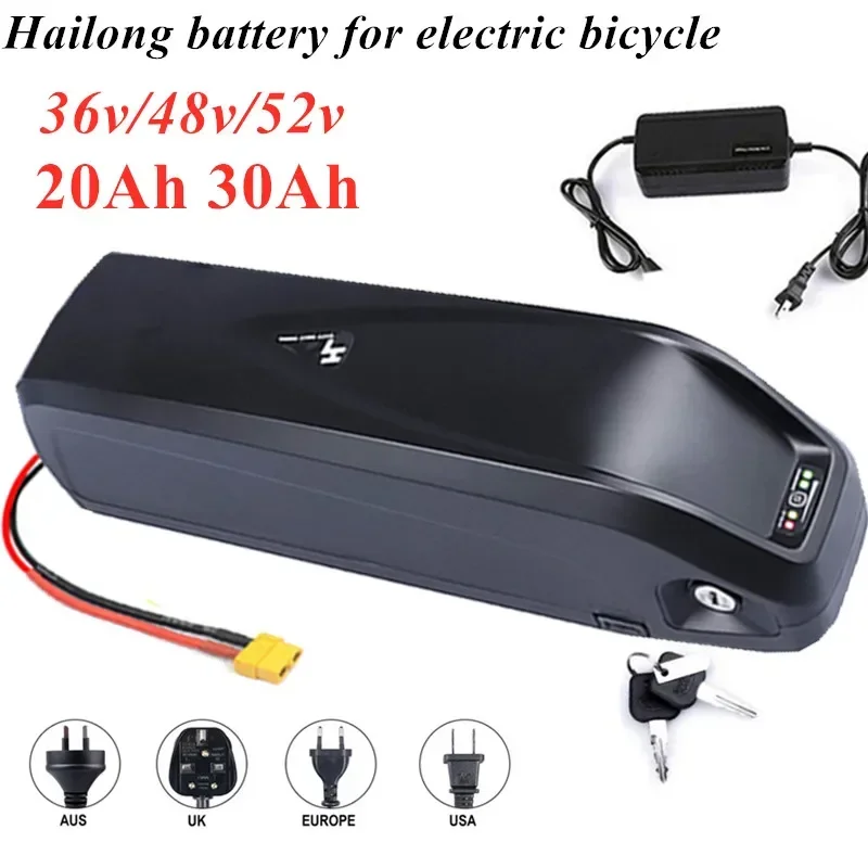 Аккумулятор Elektrische Fahrrad Hailong18650Zellen Pack36V и 48 В 20 Ач 30 52 Leistungsstarke литиевый аккумулятор