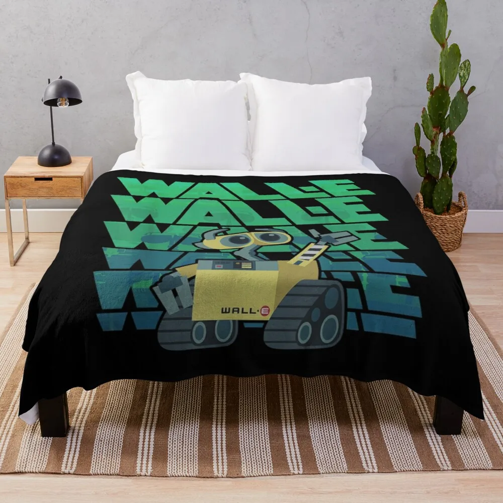 

Клетчатое одеяло Wall-E в полинезийском стиле, Флисовое одеяло, шерпа, одеяло, одеяло