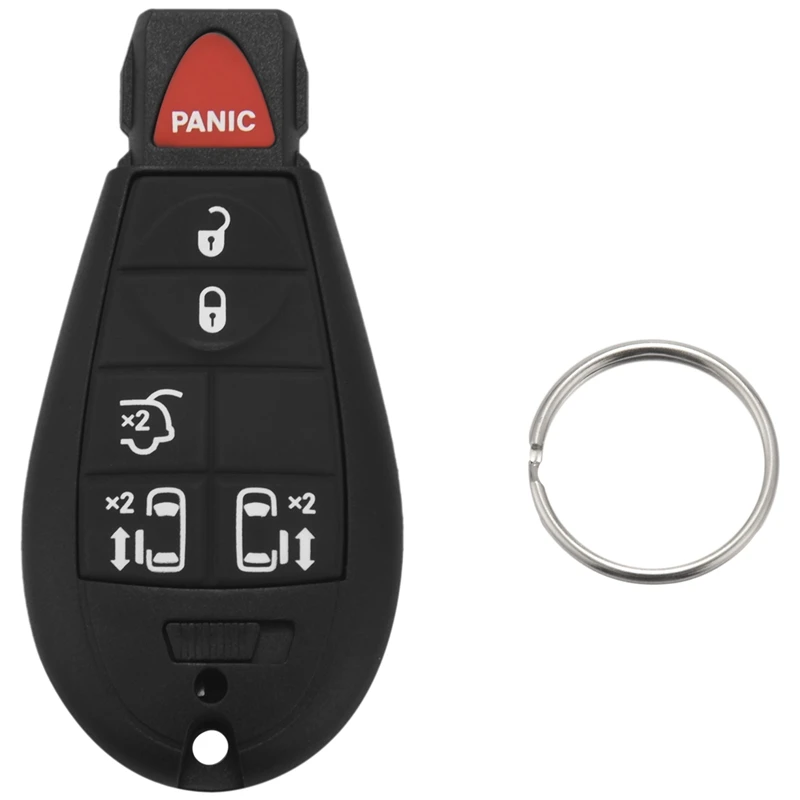 

Car Remotes 6 Button Key Fob Compatible for Chrysler Town Country 2008-2015 Dodge Grand Caravan 2008-2014