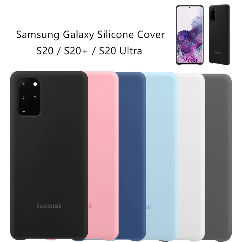 

Original Samsung Galaxy S20/S10 Plus/S20 Ultra Silicone Case Liquid Soft Touch Protective Cover For Samsung S20+ 5G EF-PG980