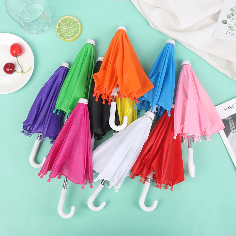 

Doll Accessories Mini Umbrella Rain Gear For Dolls Toys For Girls Accessories For Colorful Umbrellas Doll's Toys