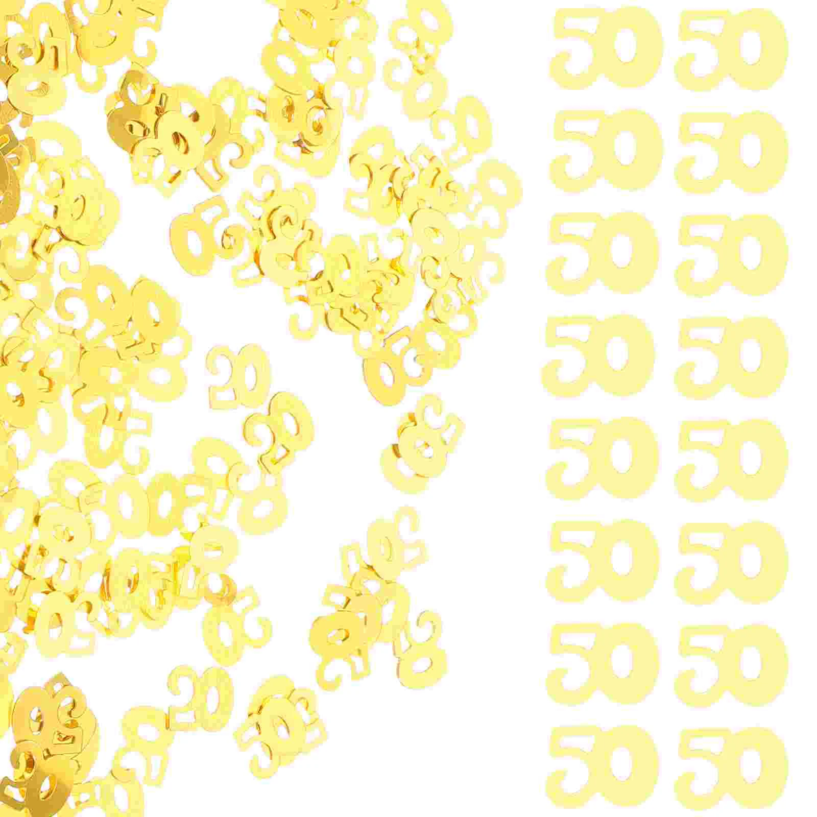 

1200pcs 50 Confetti 50th Birthday Confetti Glitter Table Scatter Sequins for 50 Wedding Anniversary 50 Years Old Birthday Party