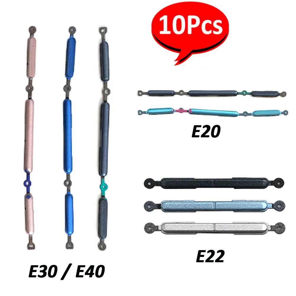 

10Pcs，Original Power Volume Side Button Key Replacement For Motorola Moto E20 E22 E30 E40 E32 E13 Edge 20 Lite E6i E7i Power