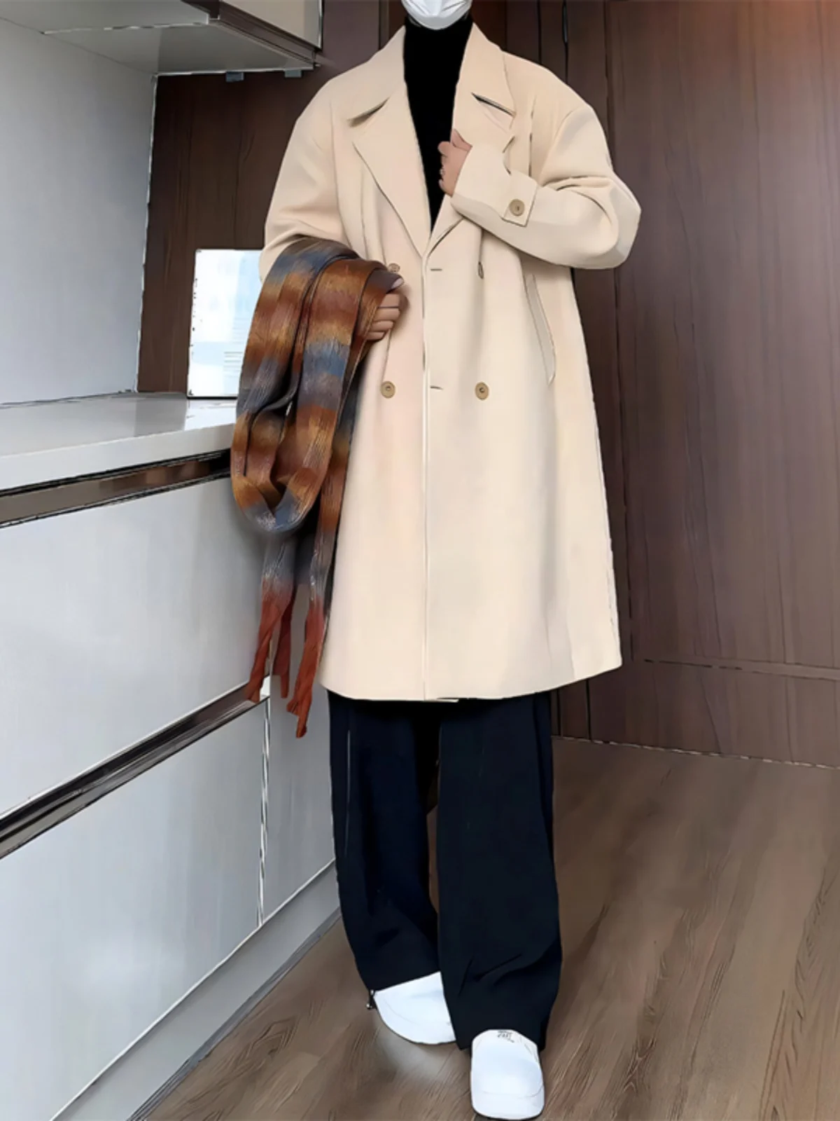 Шерстяное пальто Cleanfit мужская весенне-осенняя одежда высококачественный плащ