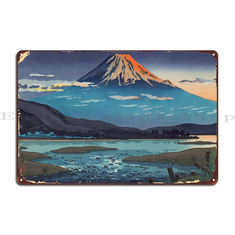 

Металлический знак Ukiyo E Tokaido Fujikawa, печать в пабе, дизайнерский оловянный плакат