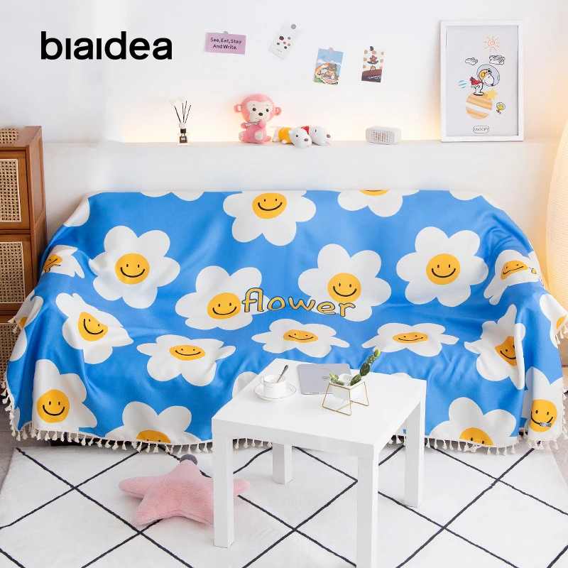

Small Wrinkled Chrysanthemum Sofa Towel Girl Heart Chair Cover Cloth Towel Non-slip Armrest Towel Double Small Fresh 1 2 3 Seats