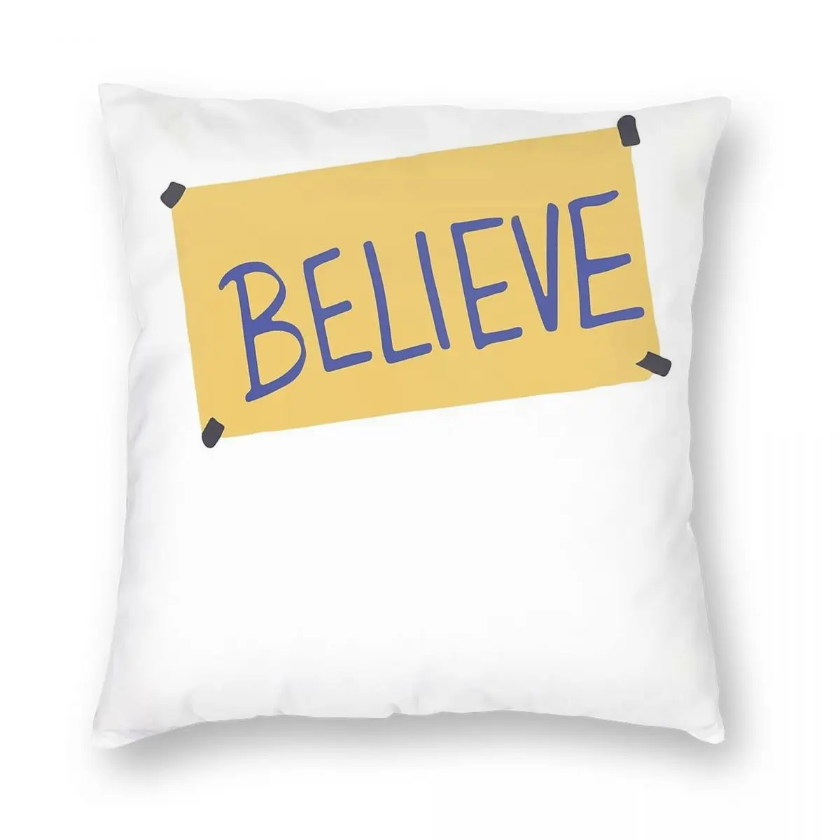 Наволочка квадратная из полиэстера и льна 45x45