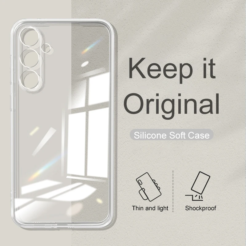Фото Силиконовый чехол с полной защитой камеры для Samsung Galaxy S25 S24 S23 S21 FE S22 Plus A 55 35 25 15 05 S A 14 24 34 54 04 S Cover №1