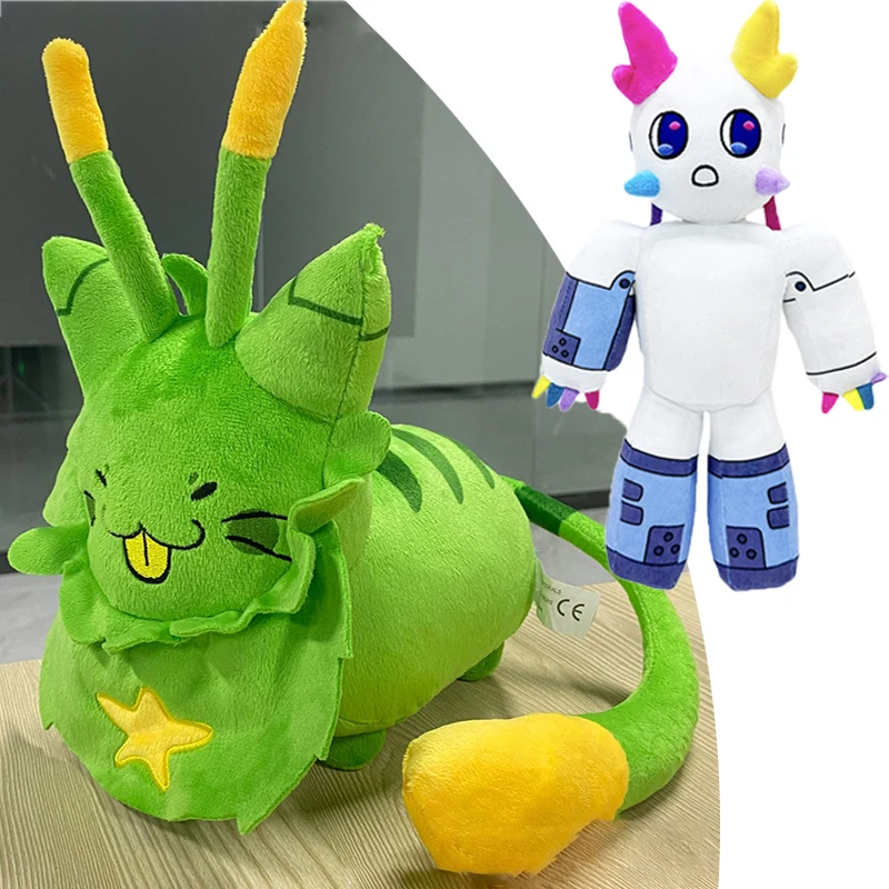 Gnarpy открывает интернет Плюшевые игрушки Аниме зеленая кошка плюшевые куклы